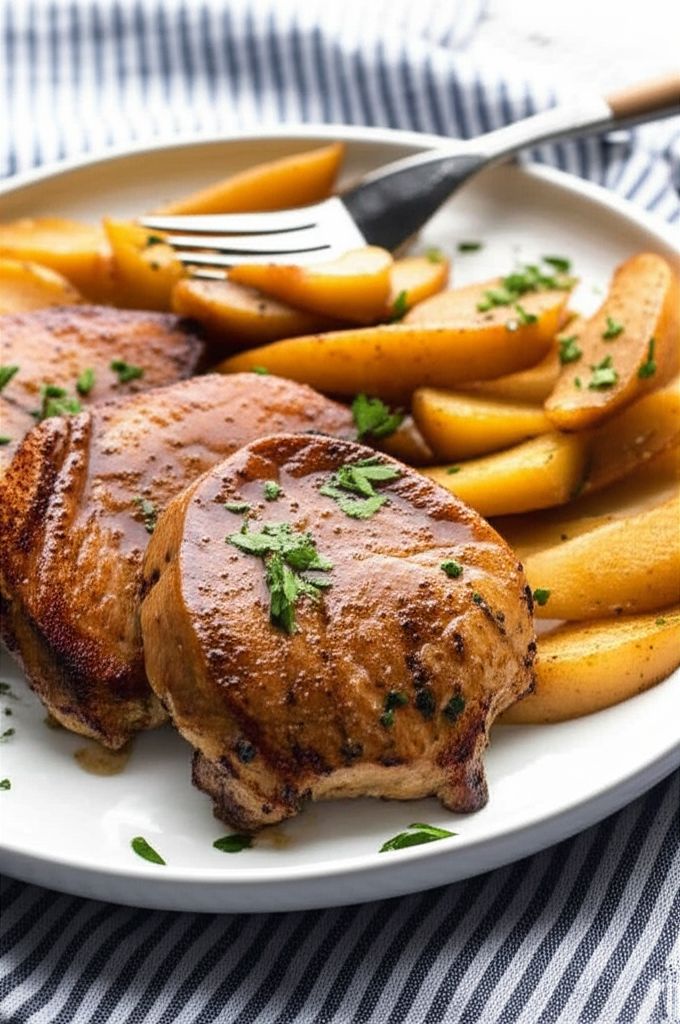 Sweet and Tangy Apple Pork Chops