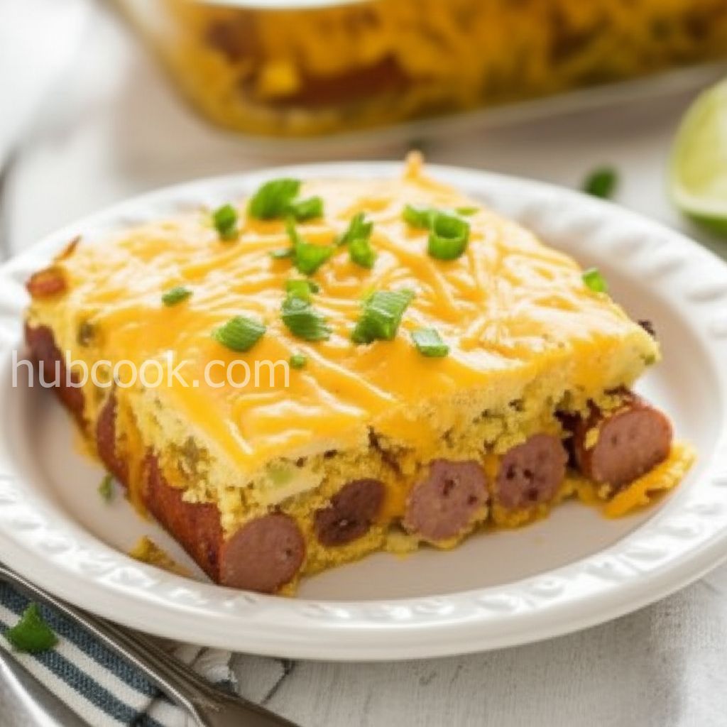 Vegetarian Corn Dog Casserole