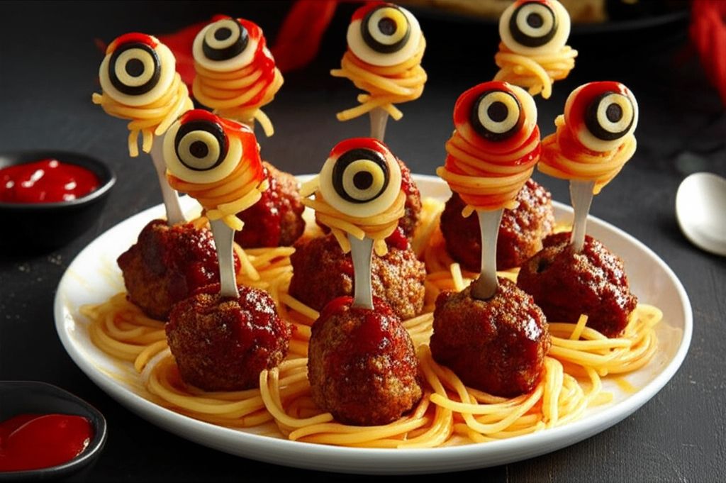Zombie Eyes (Halloween Meatballs)