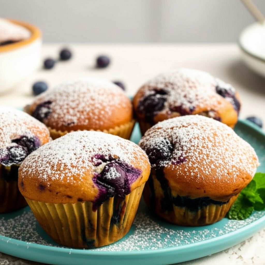 Air Fryer Blueberry Muffins