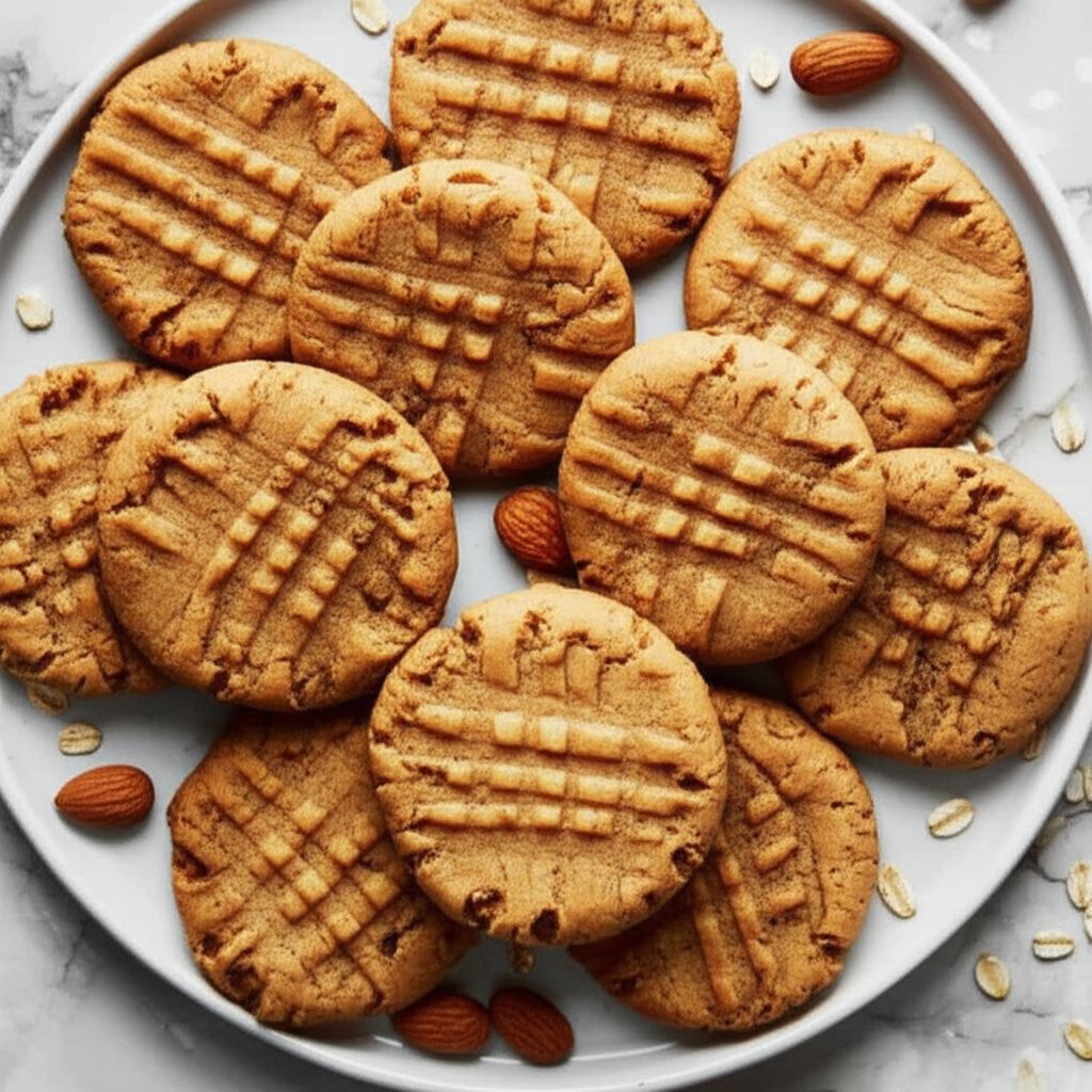 Almond-y Peanut Butter Oatmeal Cookies