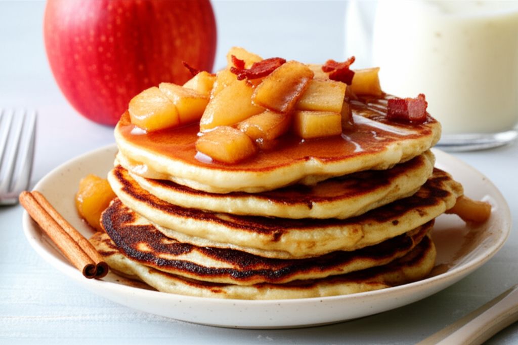 Bacon Bourbon Apple Pancakes