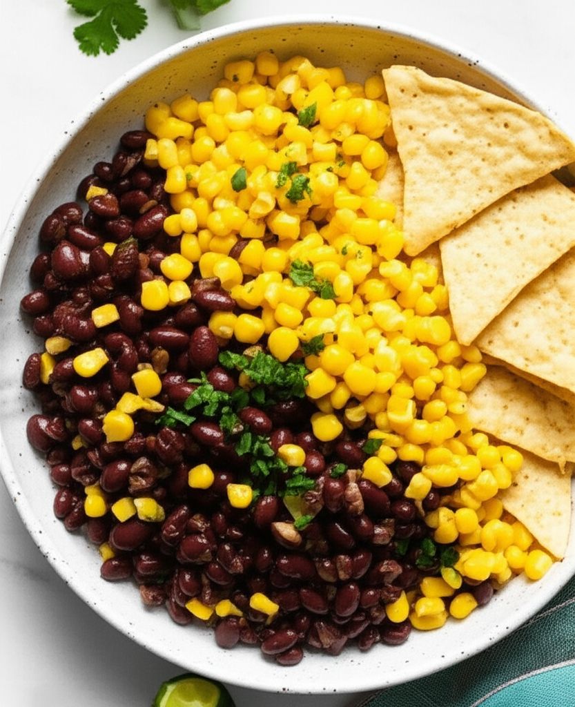Black Beans, Corn, and Yellow Rice