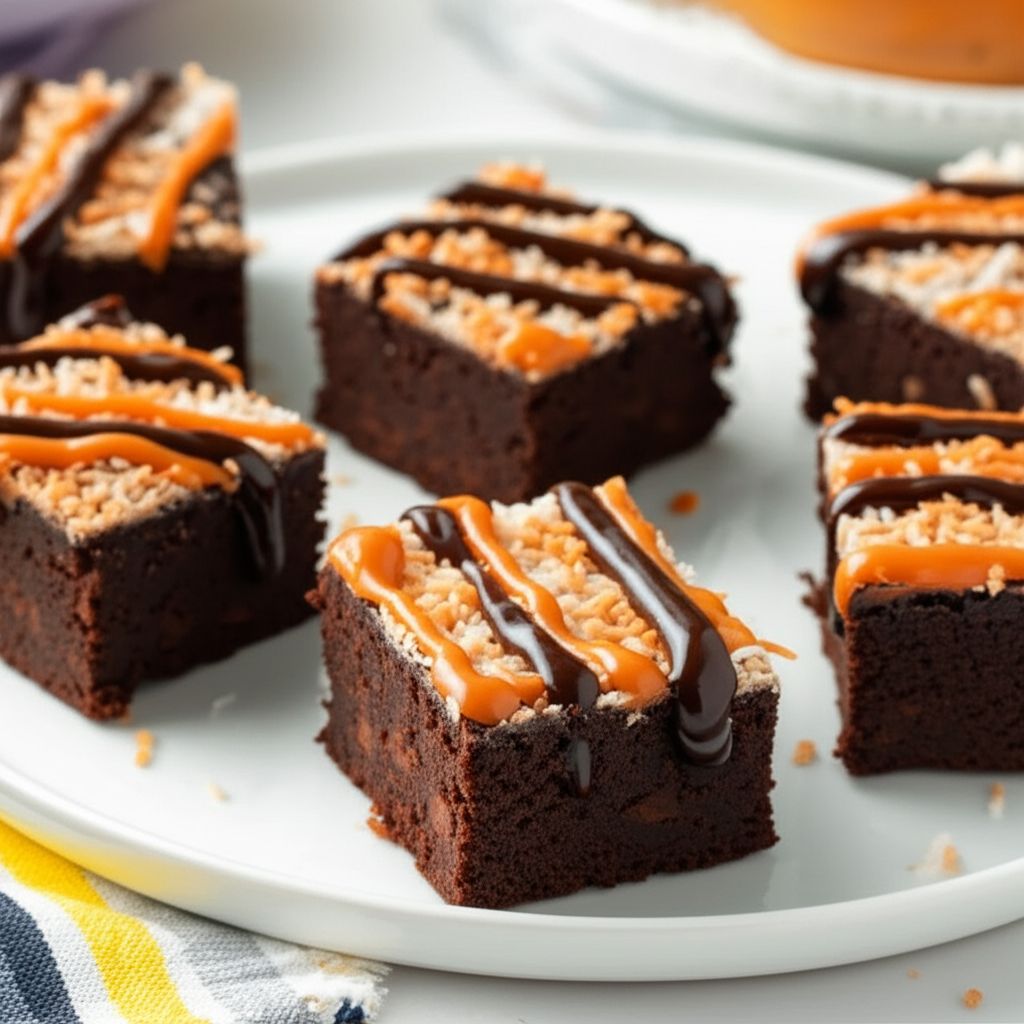 Caramel Coconut Brownies