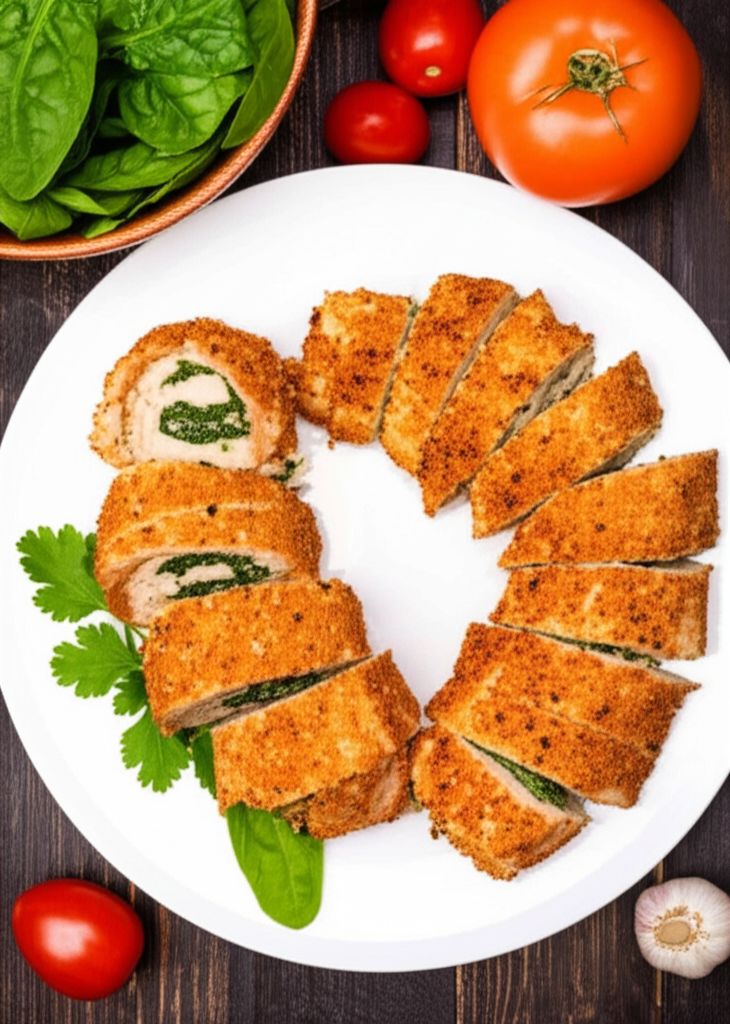 Chicken Spinach Roulade