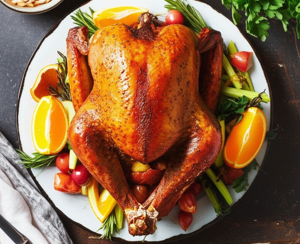 Citrus Honey Brined Smoked Turkey