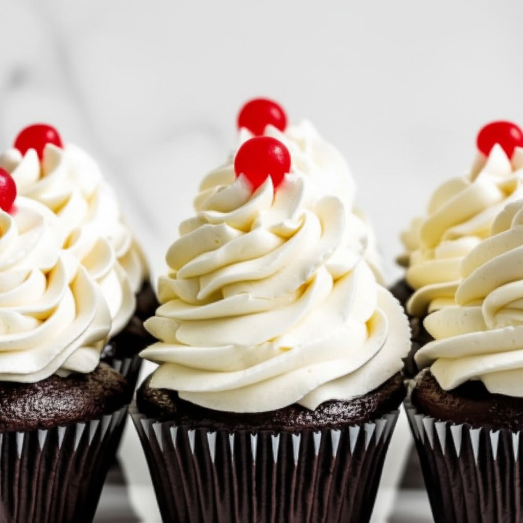 Cream Filled Chocolate Cupcakes