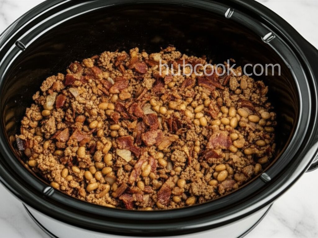 Easy Slow Cooker Baked Beans