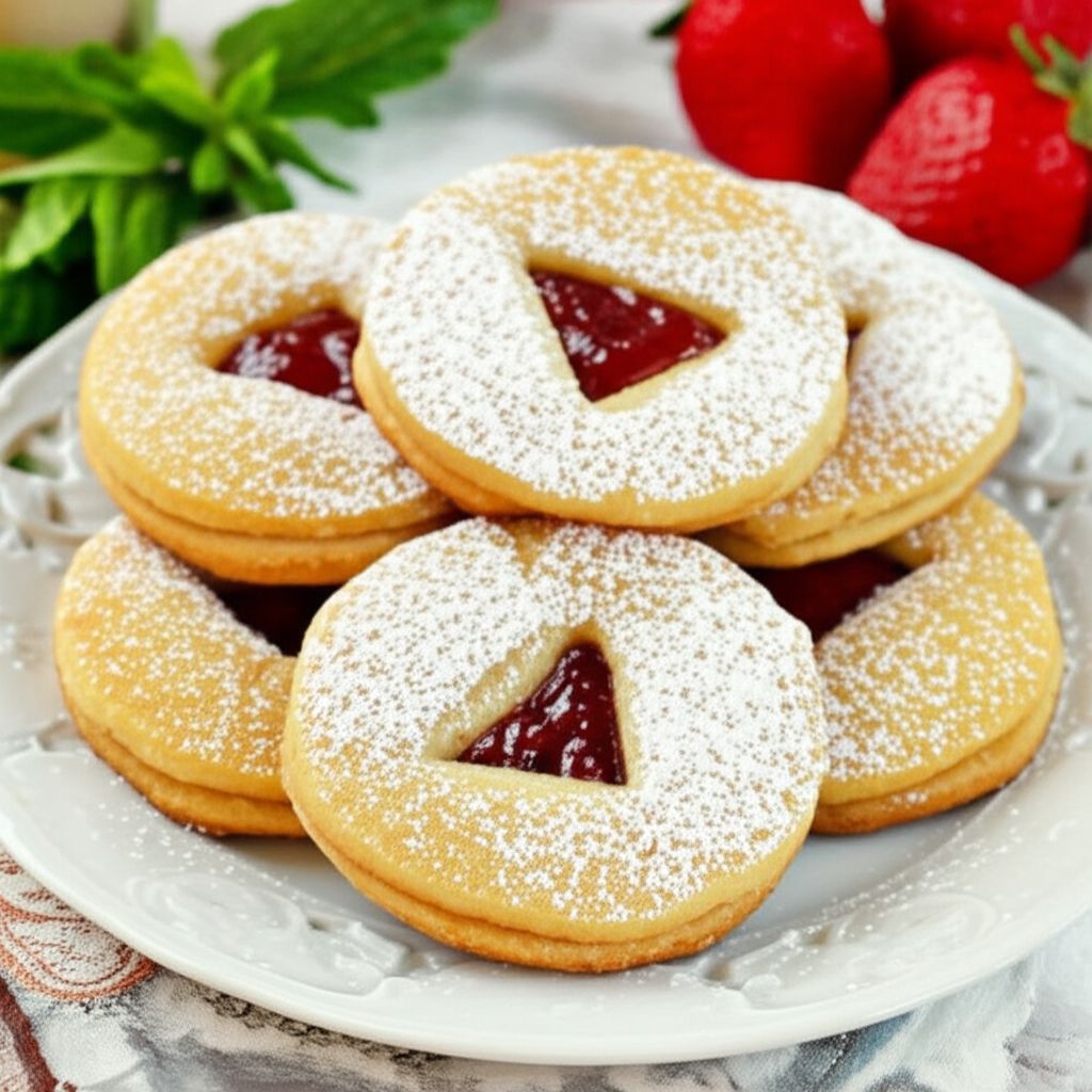 Granny's Strawberry Preserves-Filled Cookies