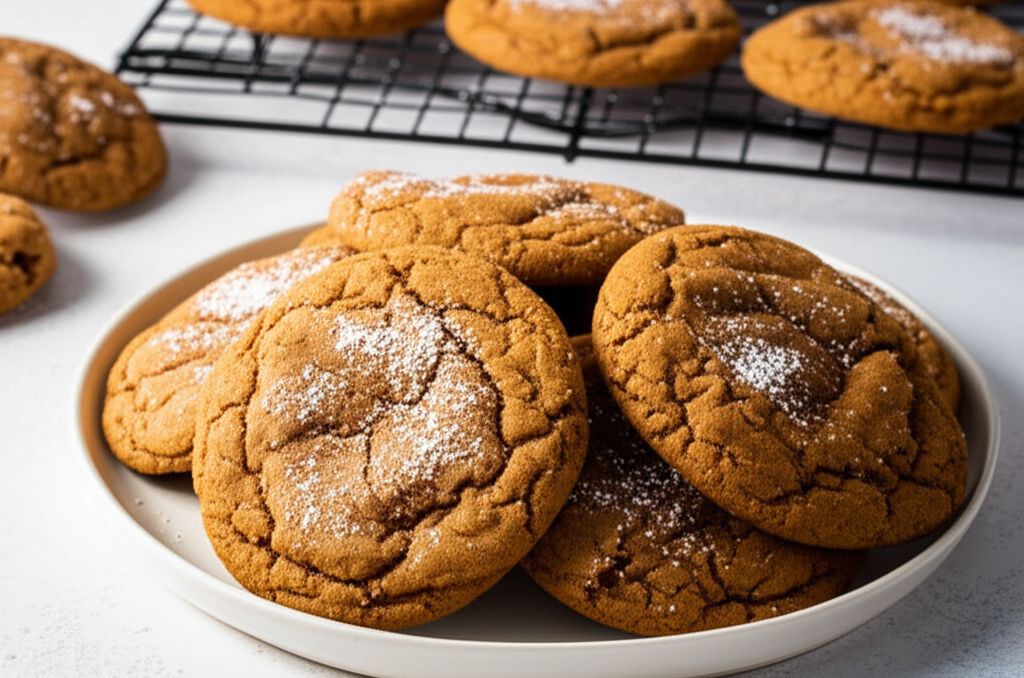 Healthier Big Soft Ginger Cookies