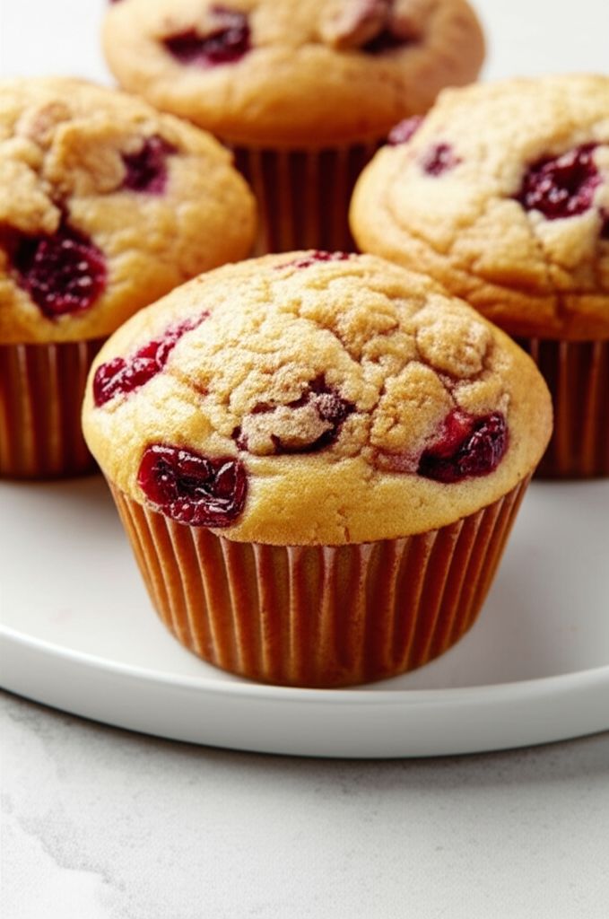 Moist Cranberry Pecan Muffins