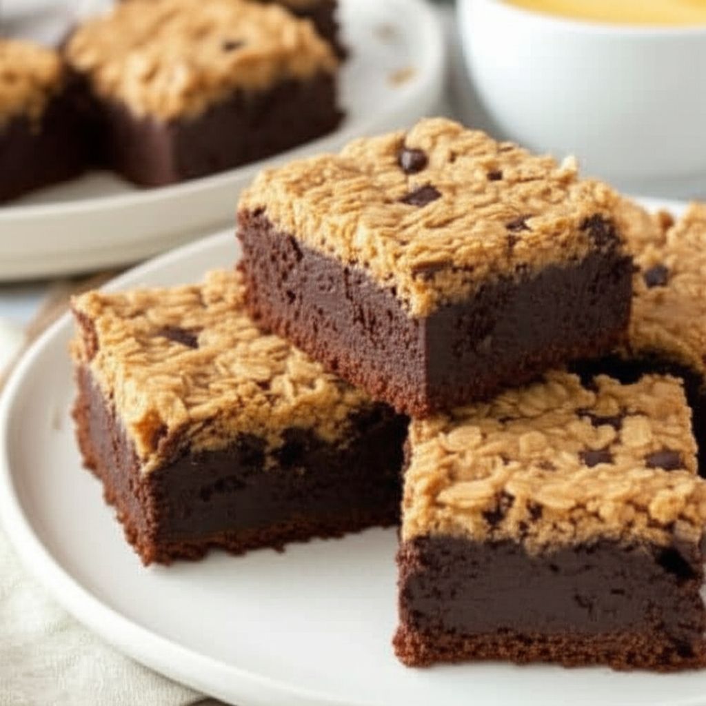 Oatmeal-Crusted Brownies