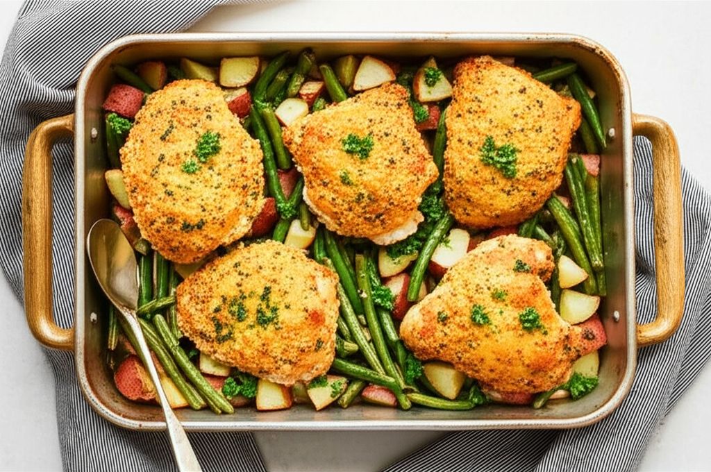 One Pan Lemon Garlic Parmesan Chicken