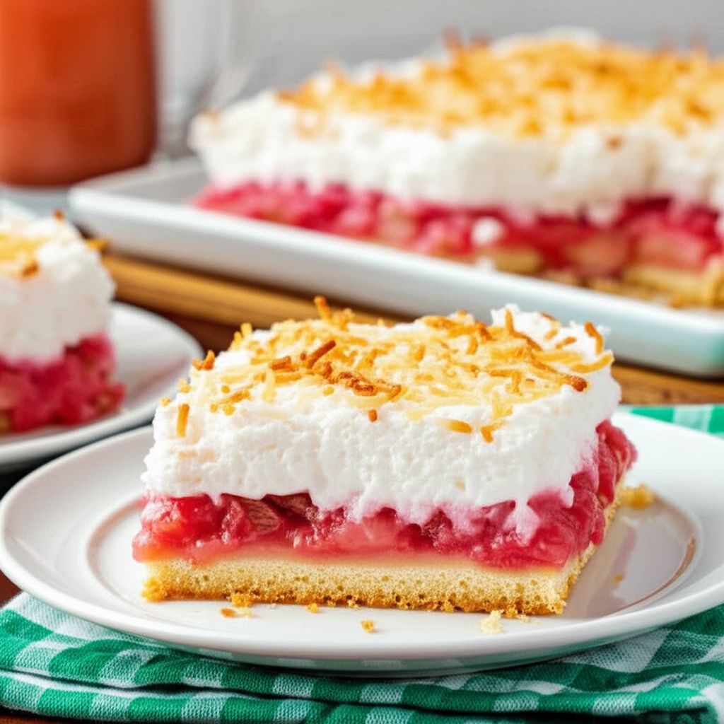 Rhubarb Meringue Squares