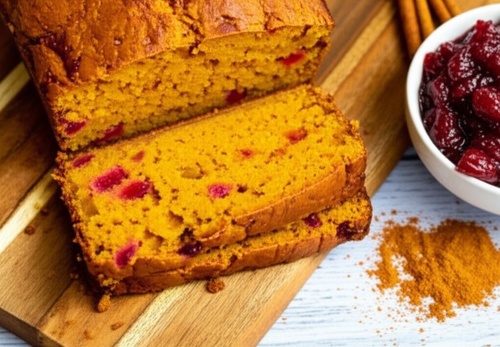 Sweet Potato Cranberry Sauce Bread