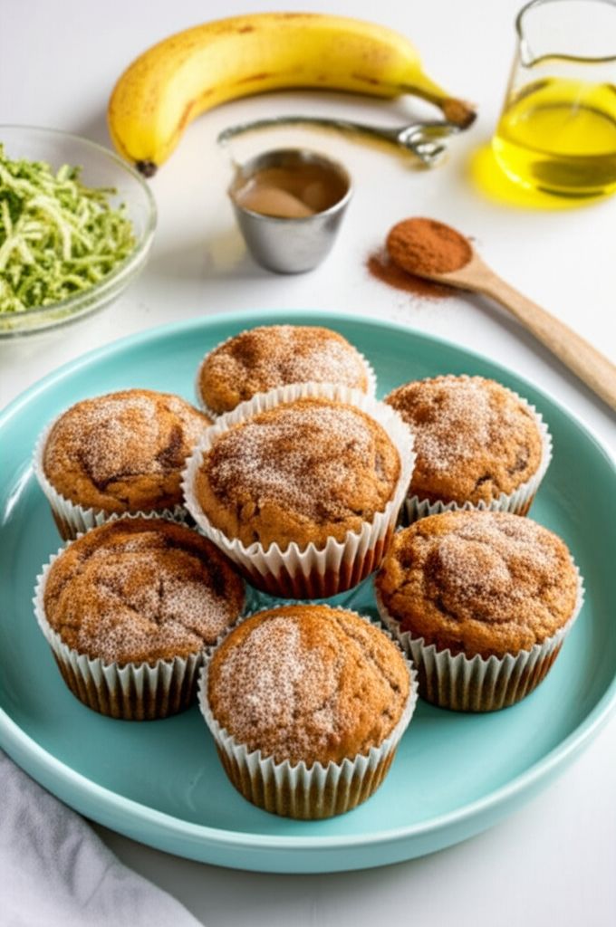 Vegan Zucchini Banana Bread Muffins