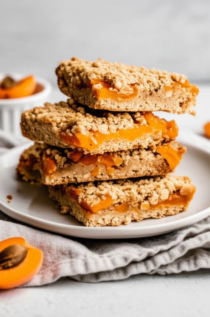 Apricot Ginger Crumble Oat Bars (Gluten Free)