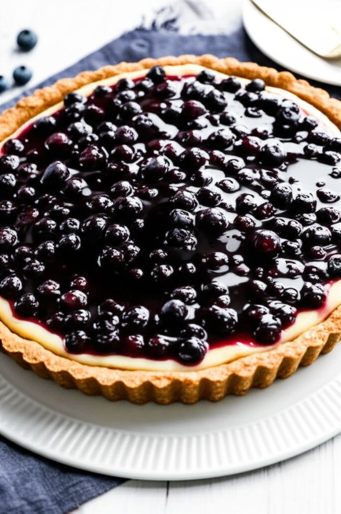 Blueberry and Vanilla Custard Tart