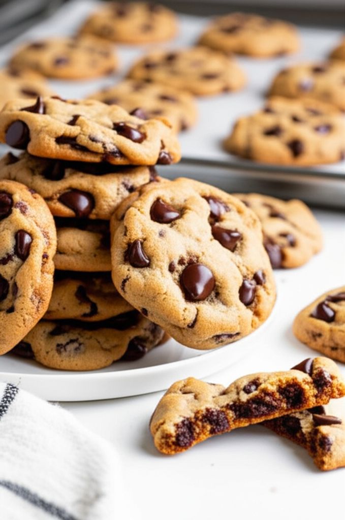 Chewy Peanut Butter Chocolate Chip Cookies