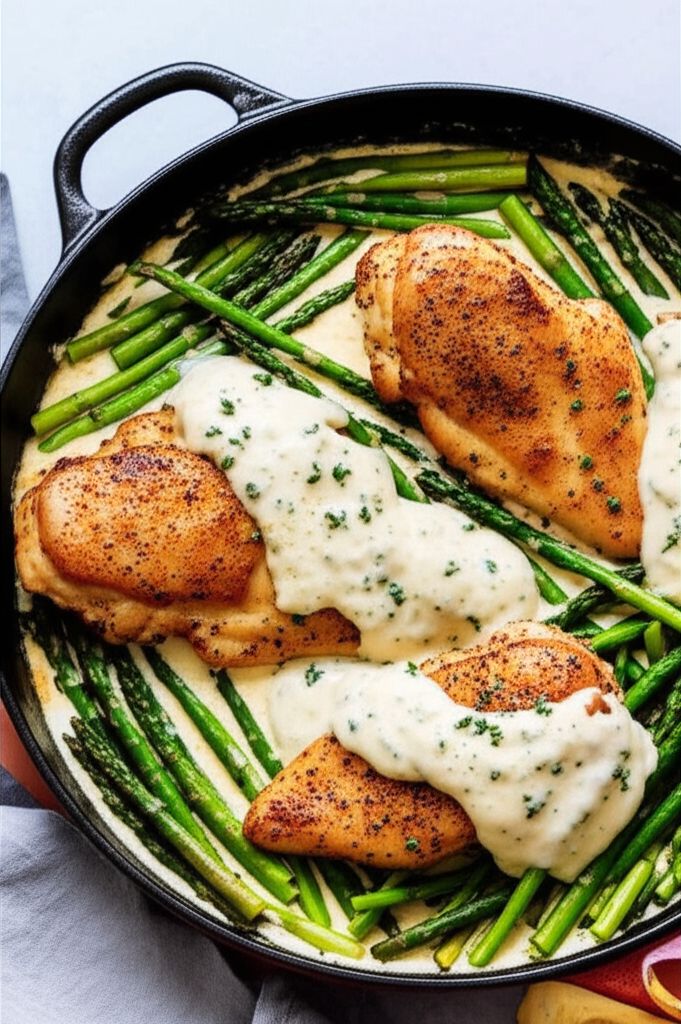 Creamy Chicken And Asparagus Bake
