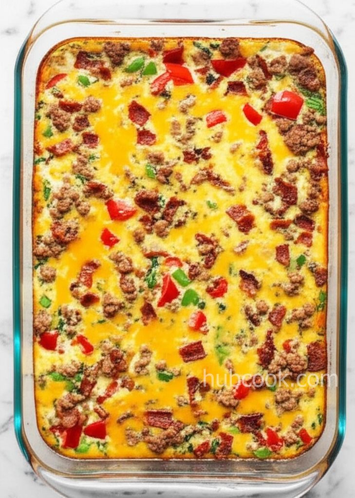 Egg Bake with Sausage, Bacon, and Veggies