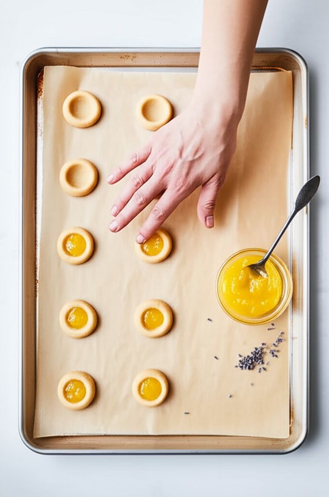 Lavender-Lemon Curd Thumbprint Cookies