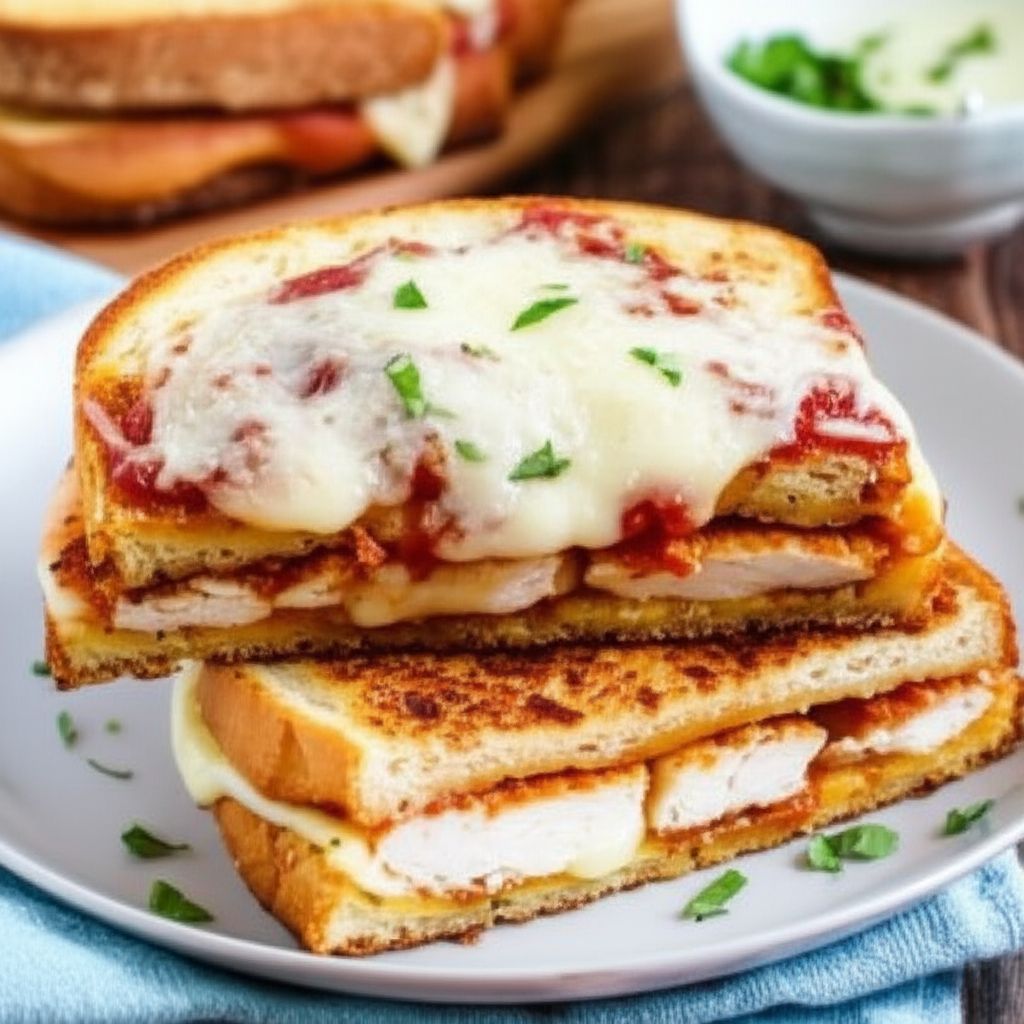 Lazy Chicken Parmesan Grilled Cheese