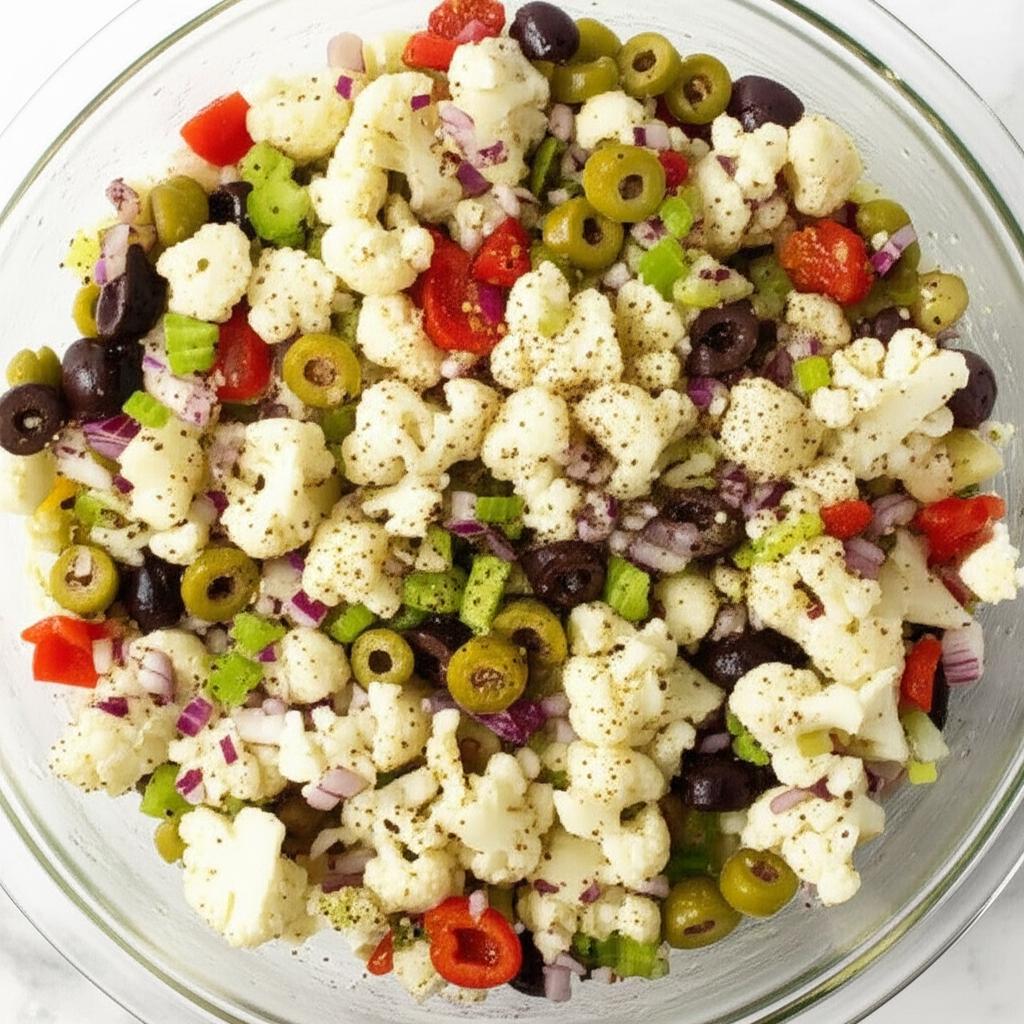 Muffuletta-Inspired Cauliflower Salad