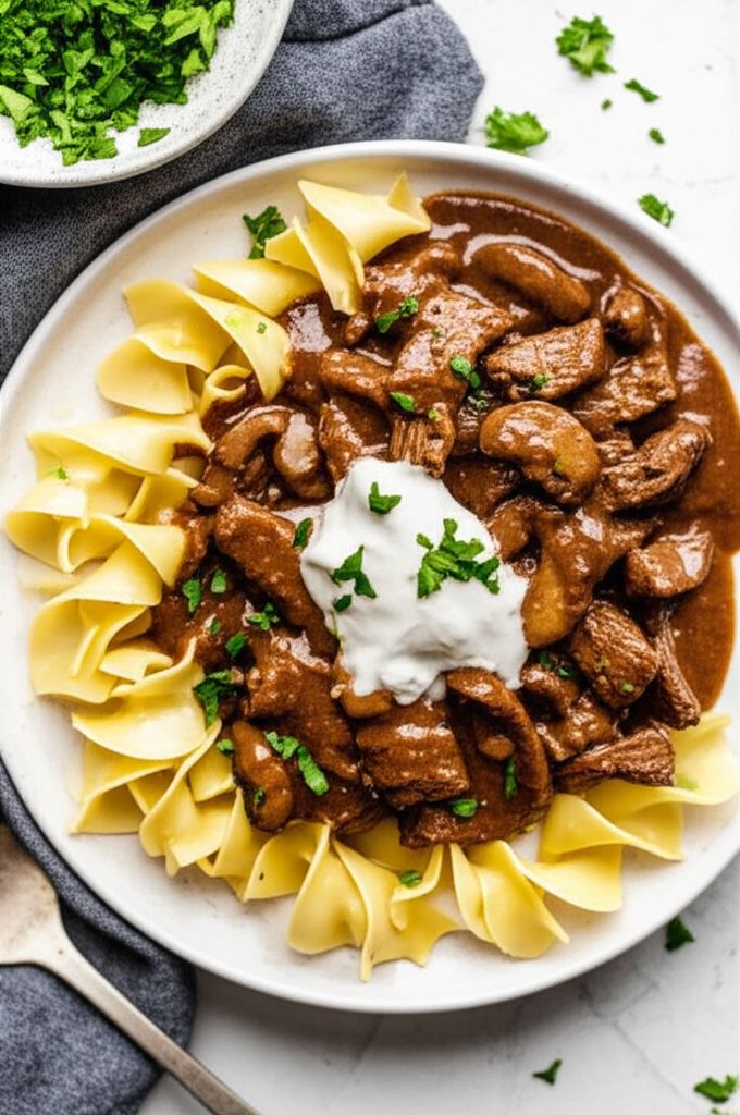 Oven-Baked Beef Stroganoff