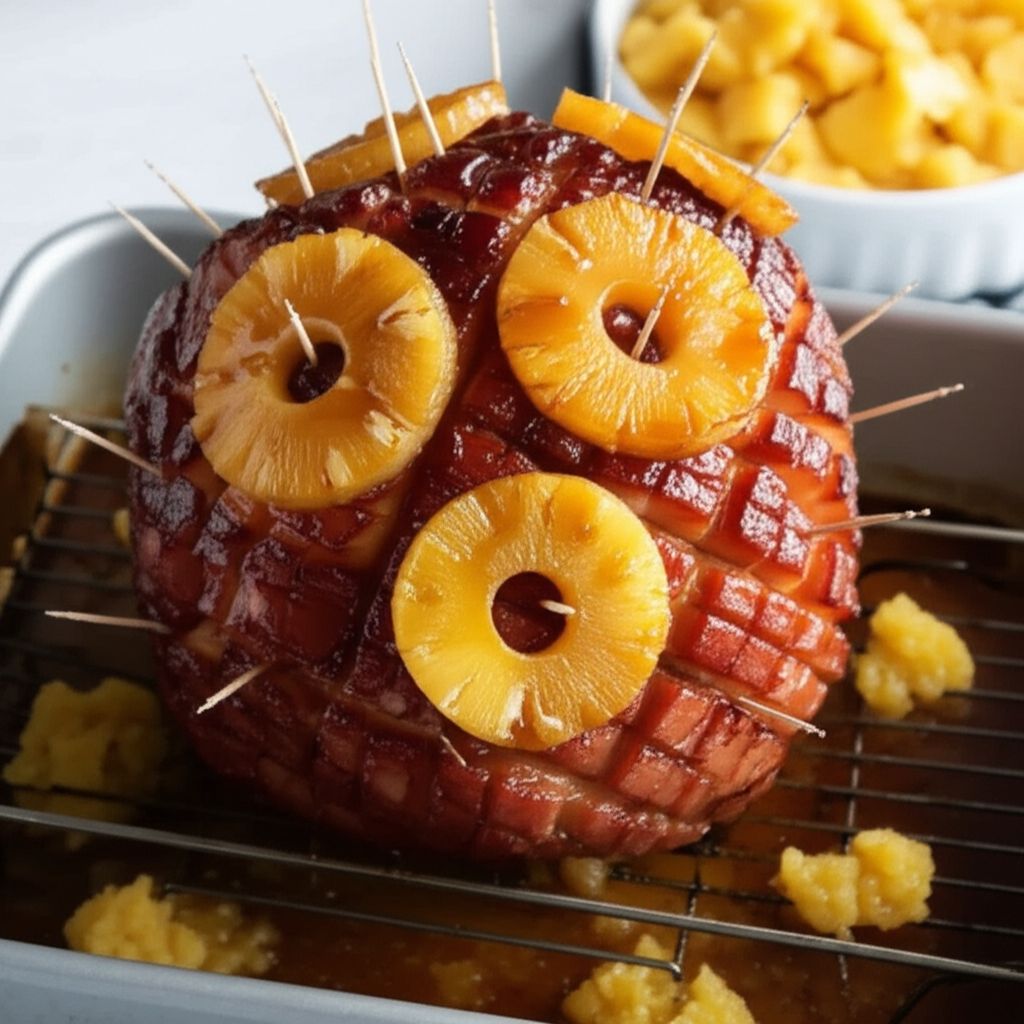 Pineapple Brown Sugar Glazed Ham
