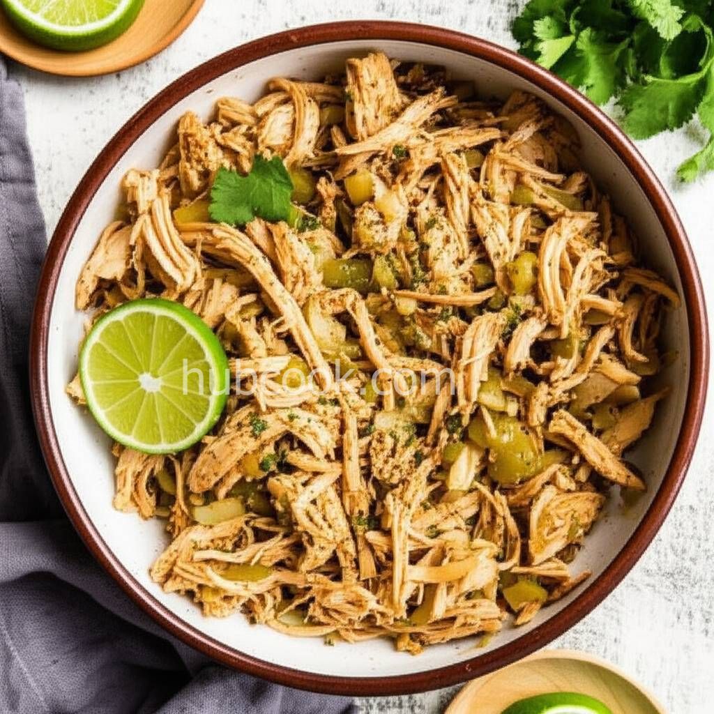 Shredded Slow Cooker Green Chile Chicken