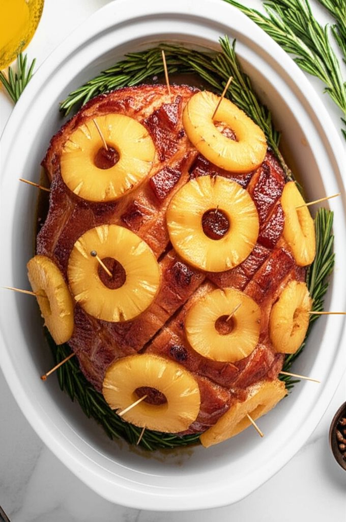 Slow Cooker Ham with Pineapple