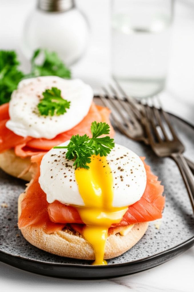 Smoked Salmon Eggs Benedict for Two