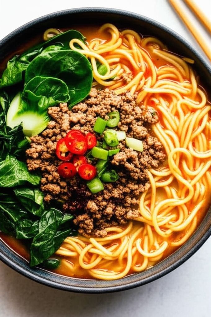 Spicy Tan Tan Soup (Tantanmen or Dan Dan Noodles)