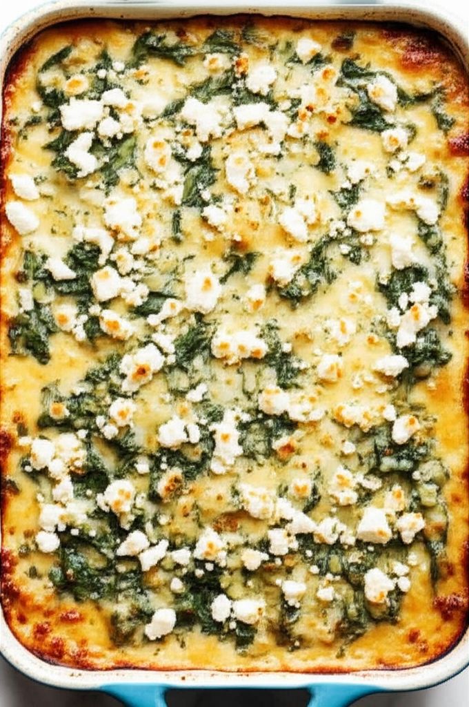 Spinach, Feta, and Rice Casserole