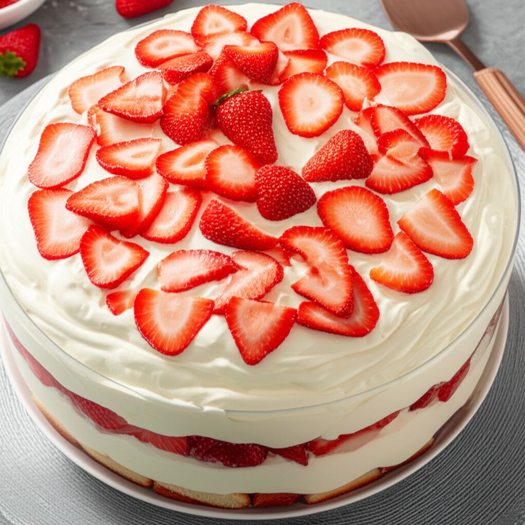 Strawberries and Cream Trifle