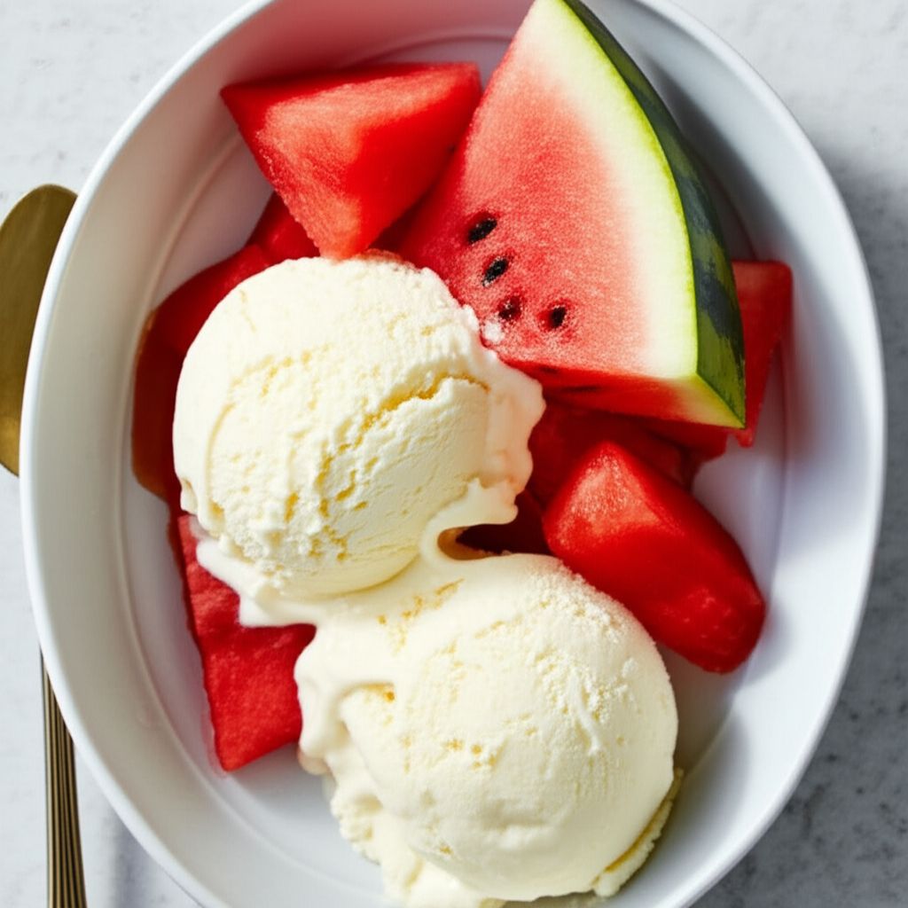 Watermelon Mint Ice Cream