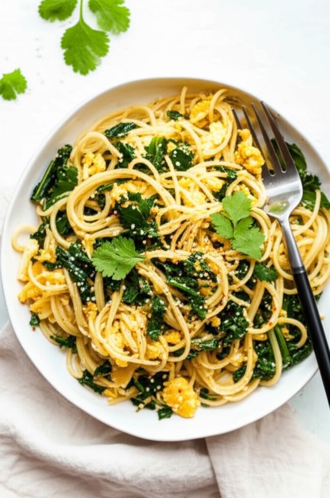 Asian Kale with Noodles