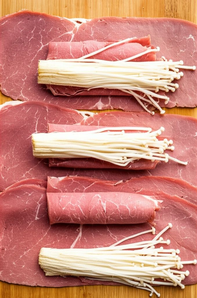 Beef-Wrapped Enoki Mushroom