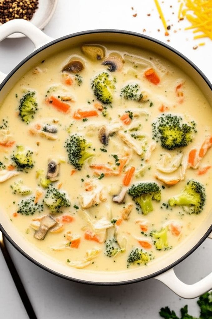 Creamy Broccoli-Chicken Soup
