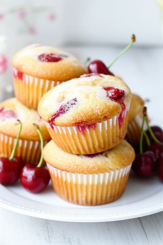 Fresh Cherry Muffins