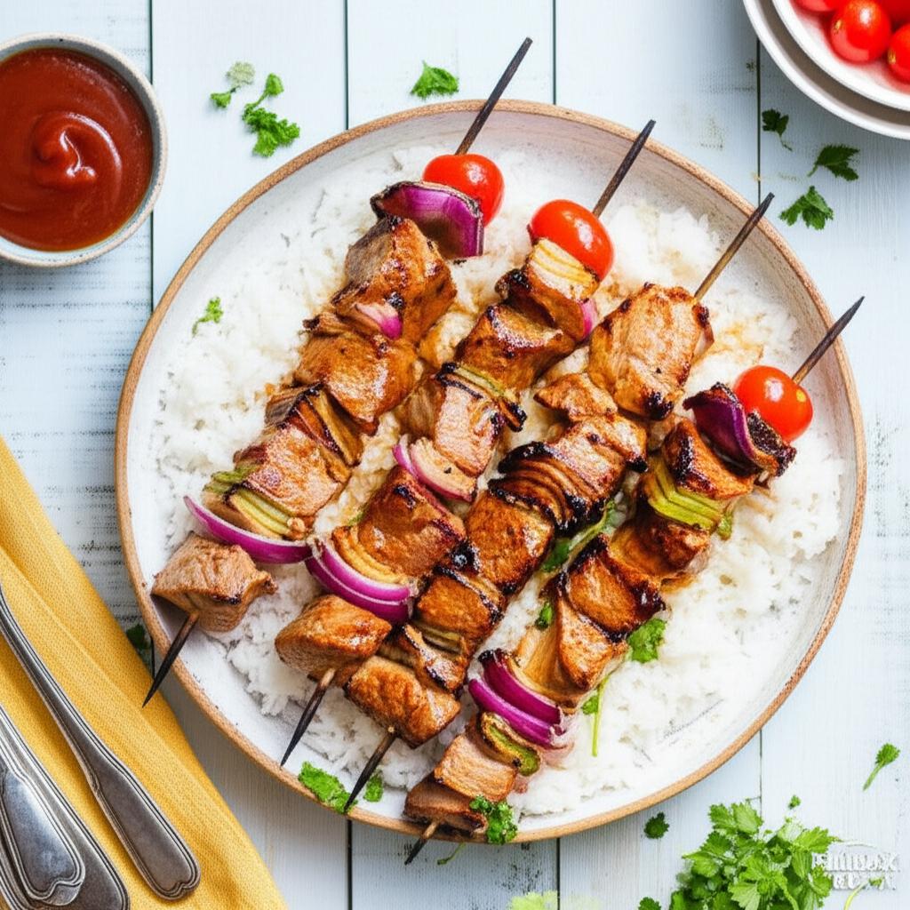 Garlic Pork Kabobs