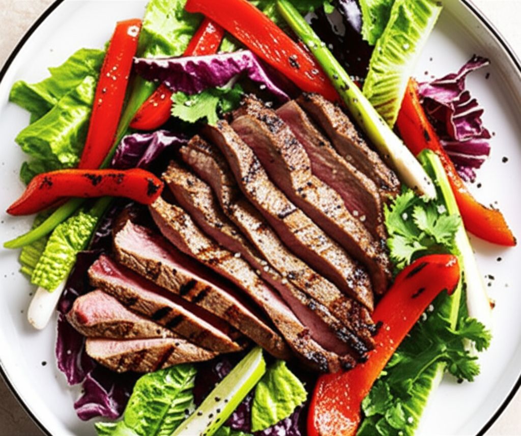 Grilled Sirloin Salad with Sesame-Ginger Dressing