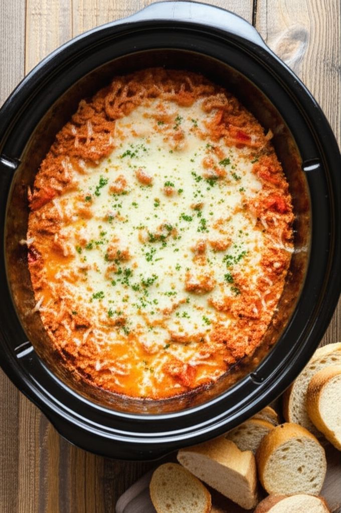 Hot Roasted Red Pepper and Artichoke Dip