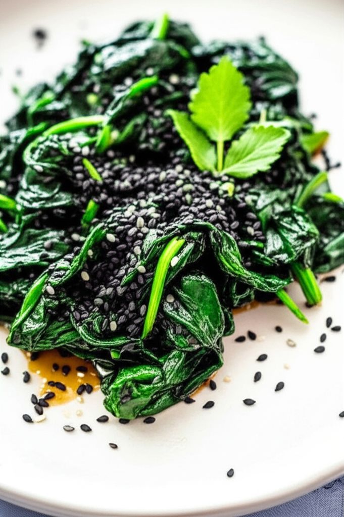 Japanese Spinach with Sweet Sesame Seeds