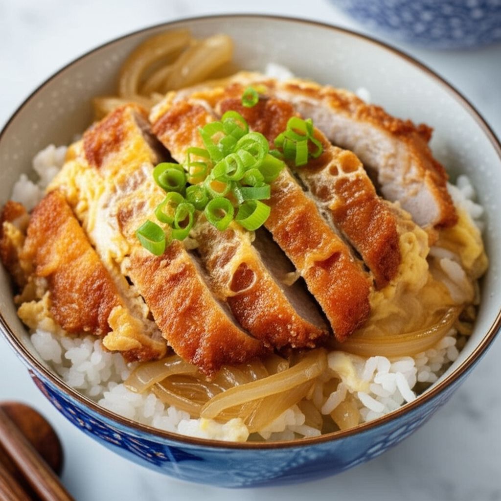 Japanese-Style Crispy Fried Pork Bowl (Tonkatsu Donburi)