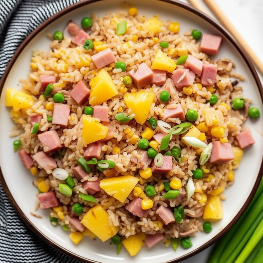 Pineapple Fried Rice with Ham