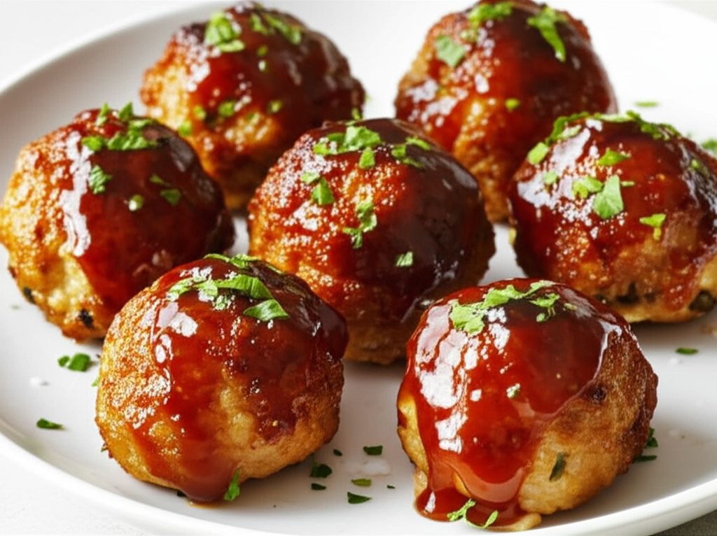Pork Fried Rice Meatballs with Homemade Sweet and Sour Sauce