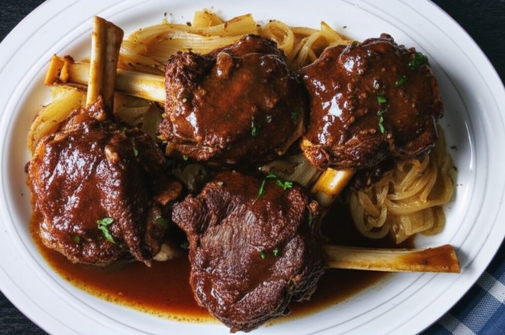 Saba-Braised Lamb Shanks