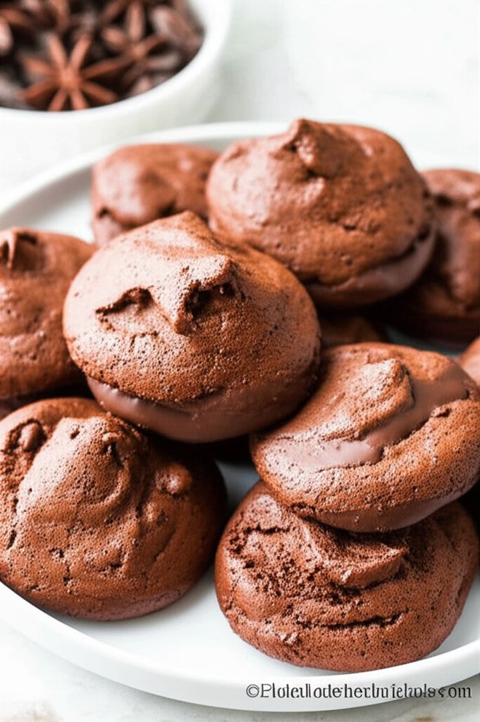 Schokoladenmakronen (Gluten-Free Christmas Chocolate Meringues)